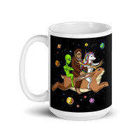 Space Cryptids White glossy mug