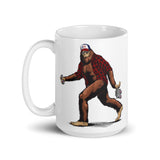 USA Bigfoot White glossy mug