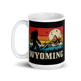 Wyoming Bigfoot White glossy mug