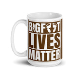 Bigfoot Lives Matter White glossy mug