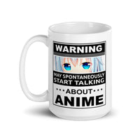 Talking About Anime White glossy mug