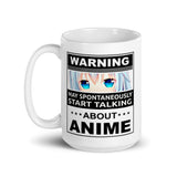 Talking About Anime White glossy mug