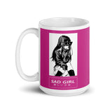 Anime Sad Girl White glossy mug