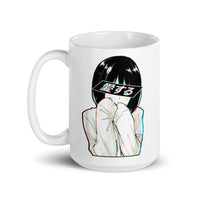 Sad Anime Girl White glossy mug