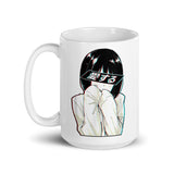 Sad Anime Girl White glossy mug