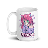 Senpai White glossy mug