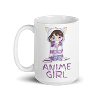 Anime Girl White glossy mug