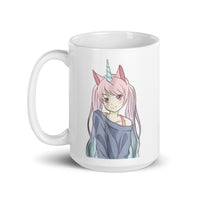 Anime Unicorn White glossy mug