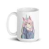 Anime Unicorn White glossy mug