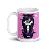 Senpai 3 White glossy mug