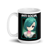 Anti-Social Anime 2 White glossy mug