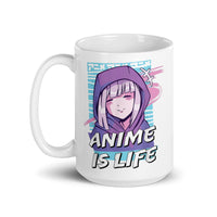 Anime is Life White glossy mug