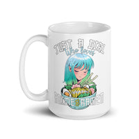 Just a Girl Who Loves Anime and Ramen White glossy mug