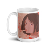 Smoking Anime Girl White glossy mug