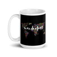 Wanderlust White glossy mug