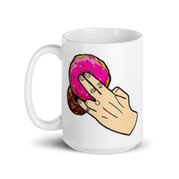 Donut Shocker White glossy mug