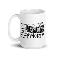 Explore More White glossy mug