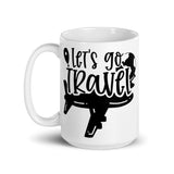 Let's Go Travel 2 White glossy mug