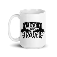 Time for Travel White glossy mug