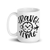 Travel Time White glossy mug