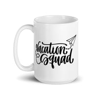 Vacation Squad White glossy mug