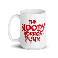 The Bloody Horror Punx (Text 2) White glossy mug