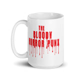 The Bloody Horror Punx (Text 4) White glossy mug