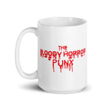 The Bloody Horror Punx (Text 5) White glossy mug