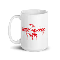 The Bloody Horror Punx (Text 6) White glossy mug