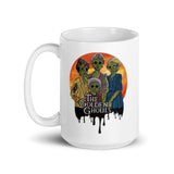 The Golden Ghouls White glossy mug