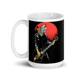 Wolf Guitarist White glossy mug