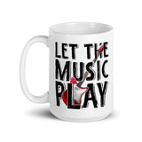 Let the Music Play White glossy mug