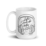 Let the Music Play White glossy mug