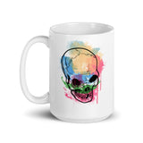 Watercolor Skull 9 White glossy mug