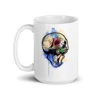 Watercolor Skull 5 White glossy mug