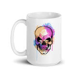 Watercolor Skull 1 White glossy mug