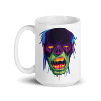 Colorful Zombie White glossy mug