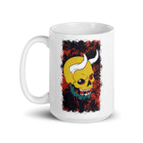 Devil Skull White glossy mug