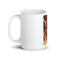 Demon Fire White glossy mug