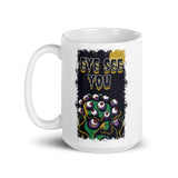 Eye See You White glossy mug