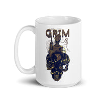 Grim White glossy mug