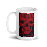 Hell Skull White glossy mug