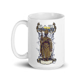 Holy Skull Priest White glossy mug