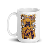 Pray Skull White glossy mug