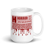 Horror Rating White glossy mug