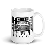 Horror Rating White glossy mug