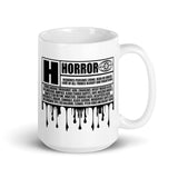 Horror Rating White glossy mug