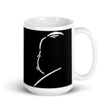 Hitchcock Silhouette Short-Sleeve Unisex T-Shirt White glossy mug