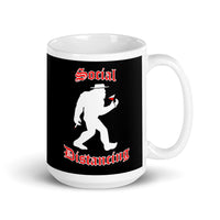 Social Distancing White glossy mug