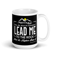 Psalm 61:2 White glossy mug